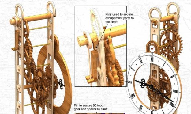 Reloj de madera contrachapada: materiales y herramientas, fabricación, preparación para el trabajo, corte de espacios en blanco, montaje y acabado Modelo de reloj de madera contrachapada